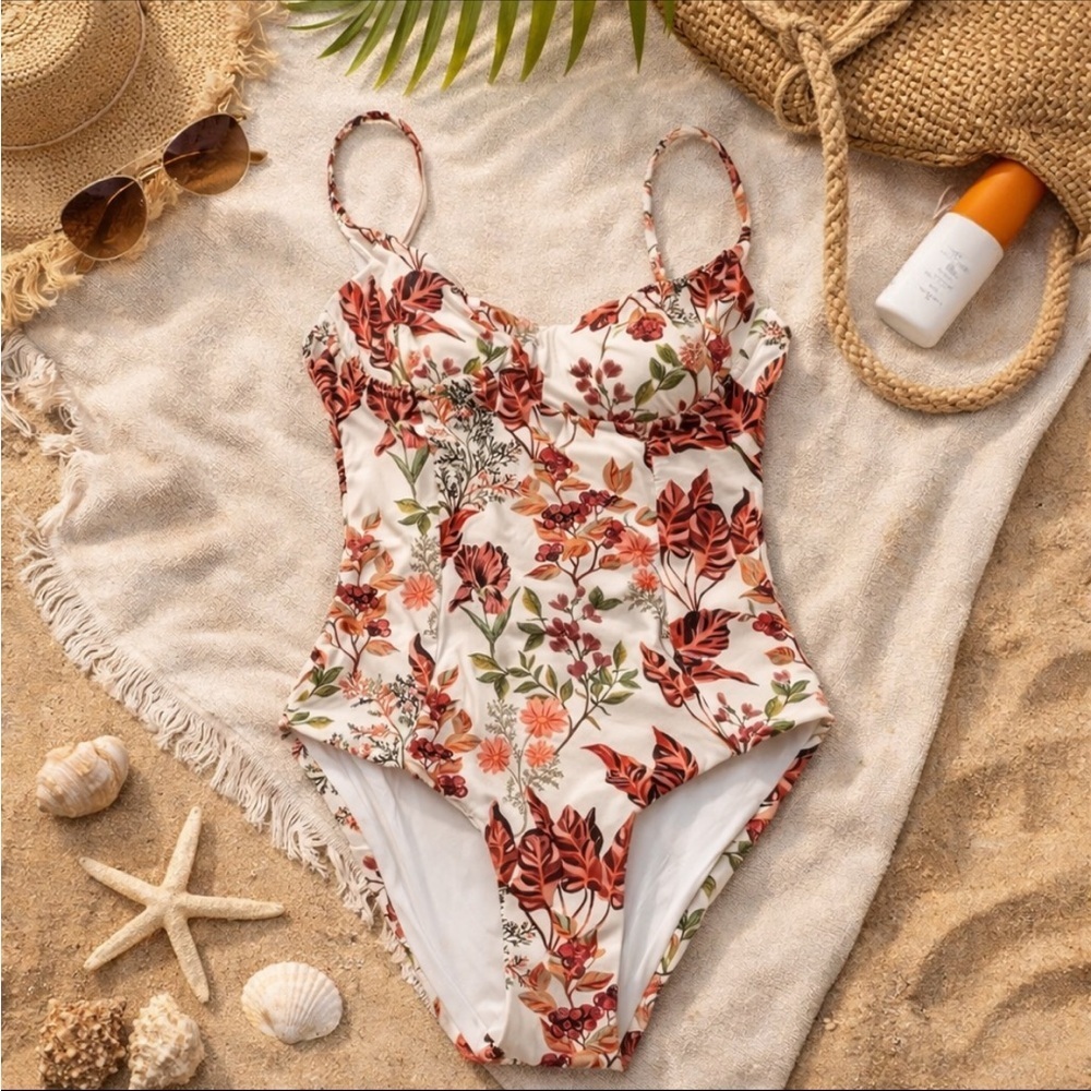 New! Onia x Liberty Chelsea floral One-Piece Swimsuit pigment patch 38046